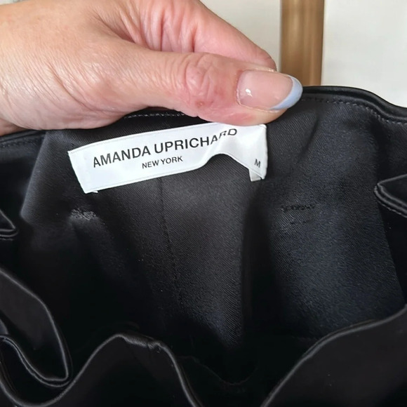 Amanda Uprichard Tessi Pant Cropped, Paperbag, Pleated Waist Belted- Sz M - Picture 5 of 5